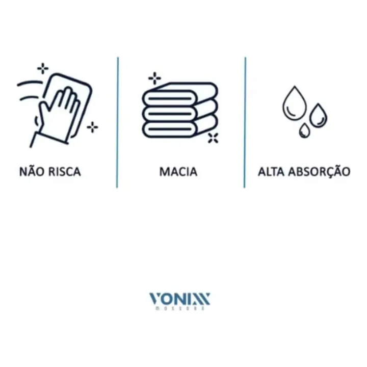 Vonixx Toalha de microfibra 40x40 600gsm